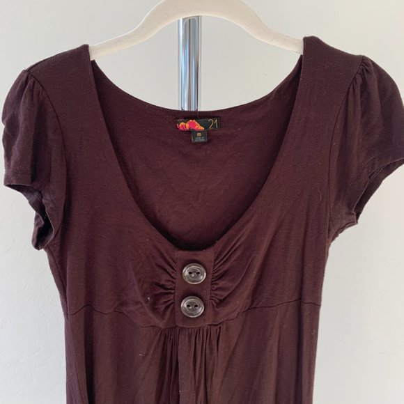 FREE Forever 21 Sweetheart Brown Mini Dress | Medium - Picture 3 of 5